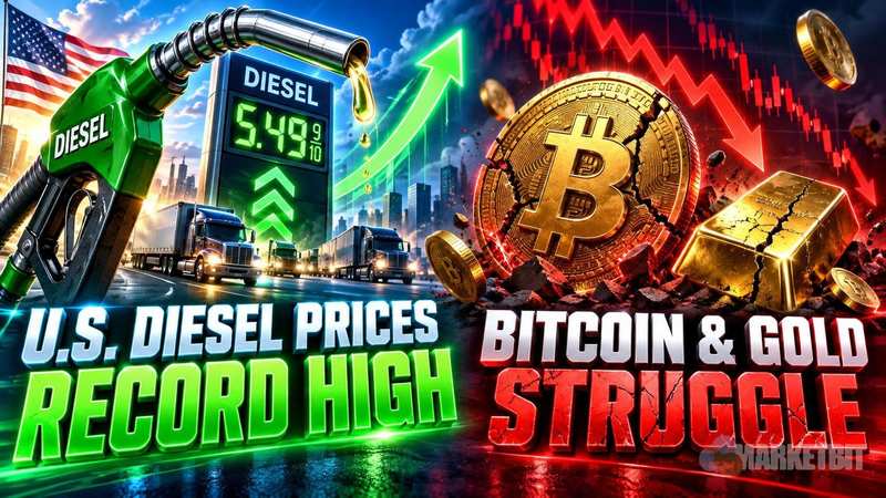 美国柴油价格创历史新高,比特币和黄金挣扎配图