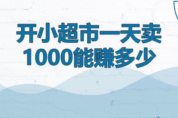 开小超市一天卖1000能赚多少